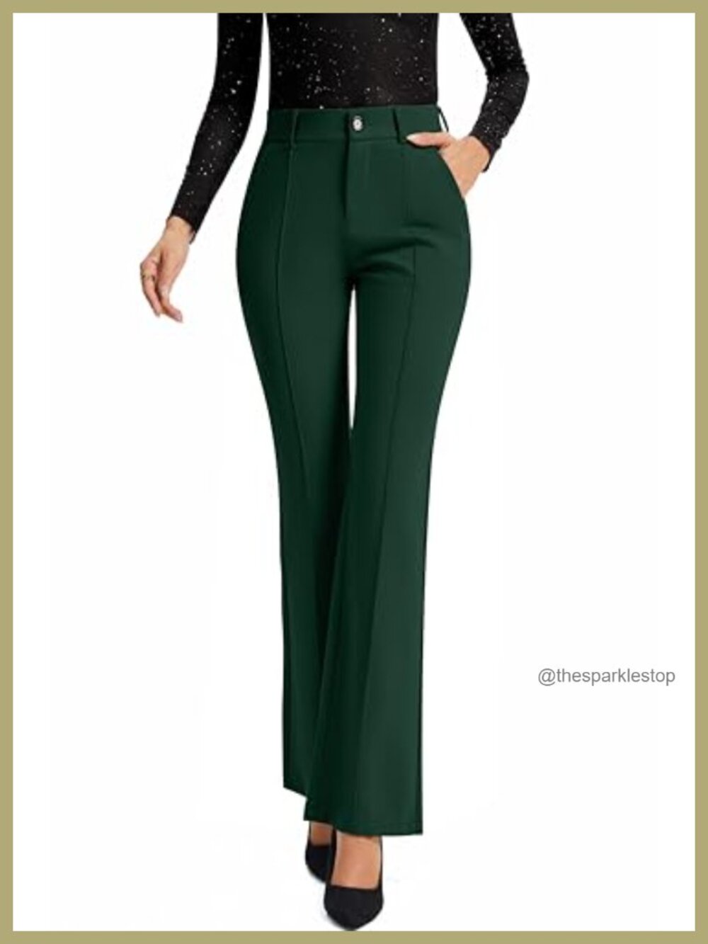 High Waisted Bootcut Flare Work Pants Stretch Business Slacks